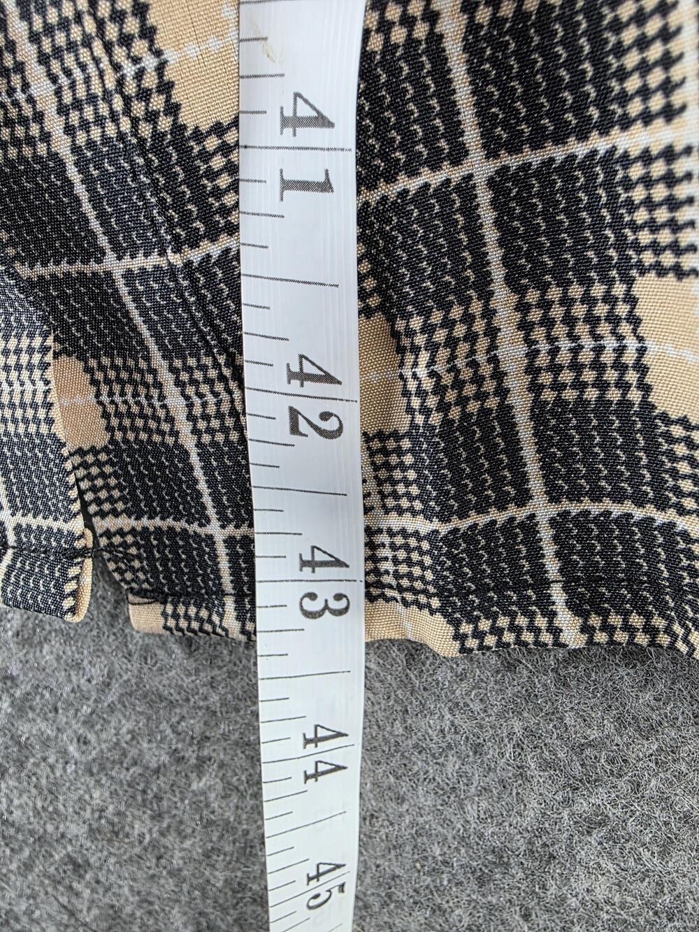 NY Collection Dress Womens Large Black Plaid Button Front Shirt Midi Long Sleeve - Picture 6 of 8